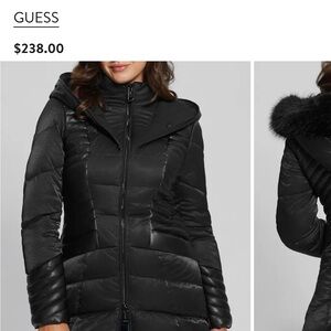 GUESS Women's Black Puffer Jacket size XS